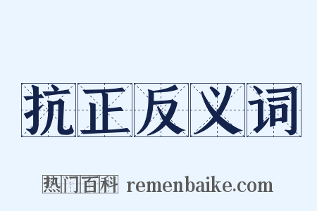 抗正反义词是什么意思的图片